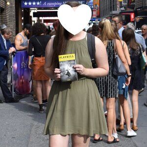 Francesca's LUSH Olive Green Mini Flowy Dress - Size L